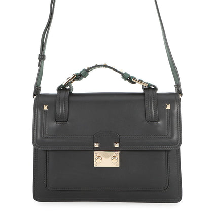 Valentino Garavani Cabana Studded 2wayBag Black/GreenMW2B0165VB2_D80 Leather Size Medium