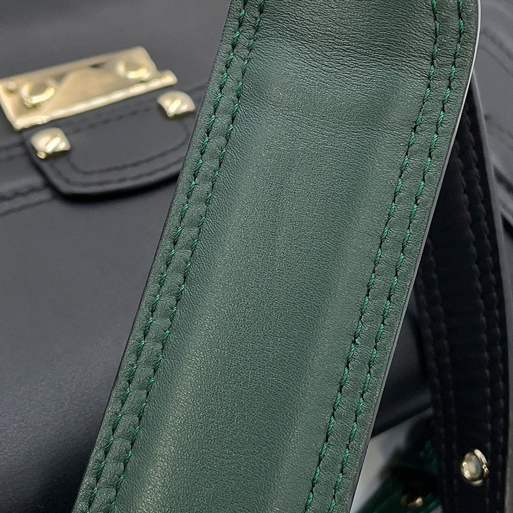 Valentino Garavani Cabana Studded 2wayBag Black/GreenMW2B0165VB2_D80 Leather Size Medium