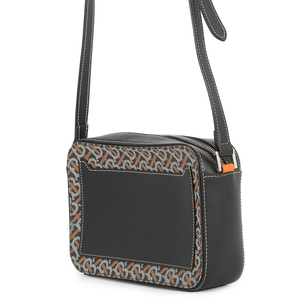 BURBERRY TBMonogram Shoulder Bag Black/Orange/White PVC Leather