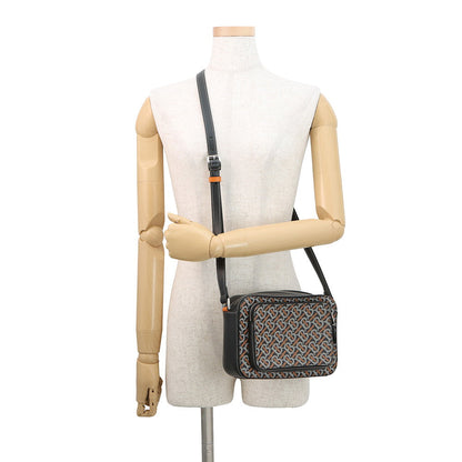 BURBERRY TBMonogram Shoulder Bag Black/Orange/White PVC Leather