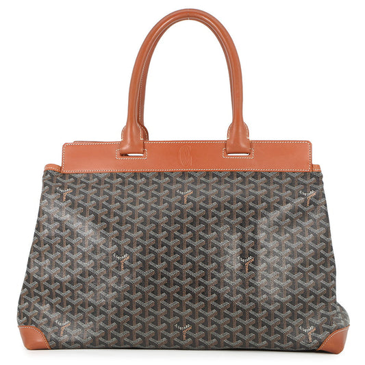 GOYARD Bellecious Black/Tan PVC Leather Size MM