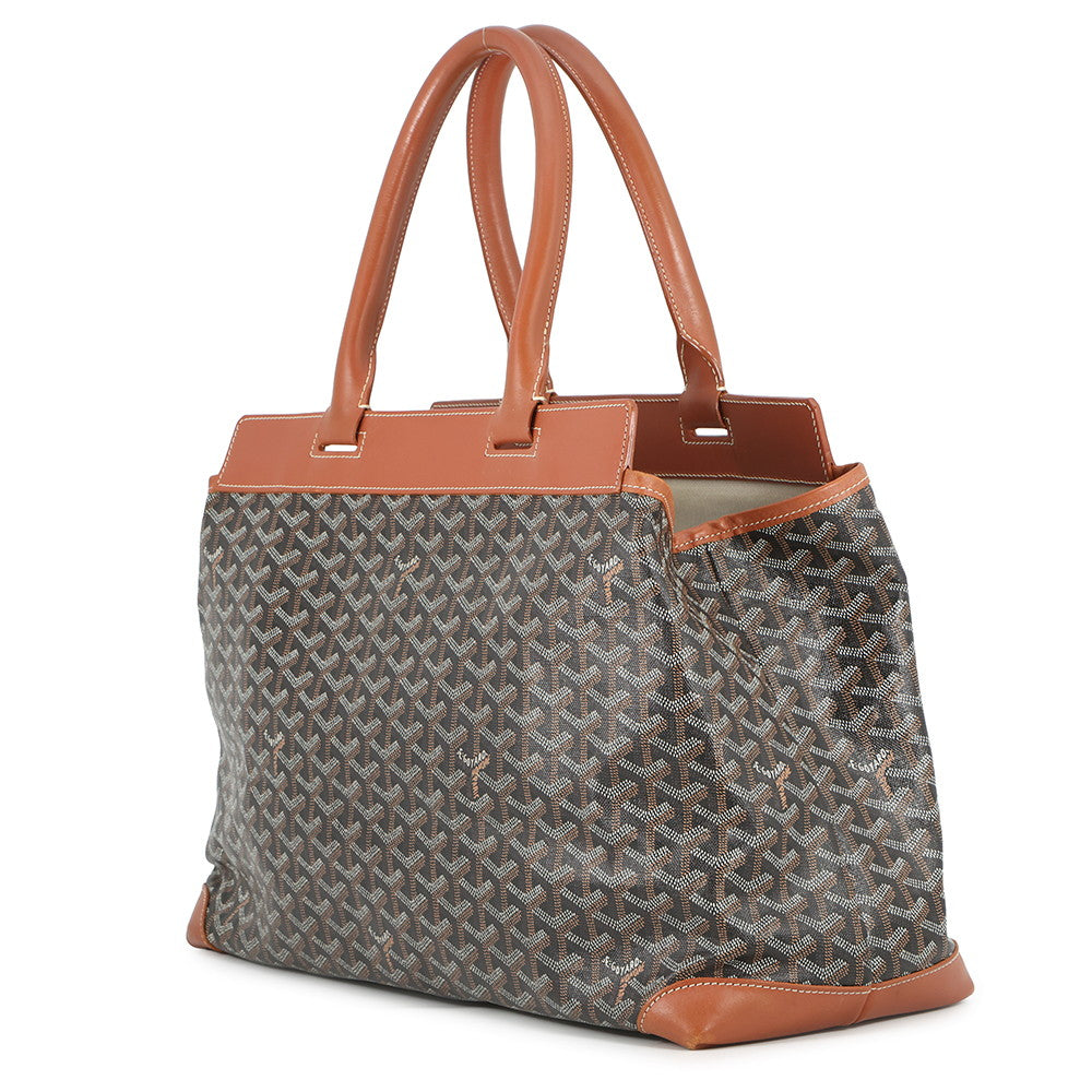 GOYARD Bellecious Black/Tan PVC Leather Size MM