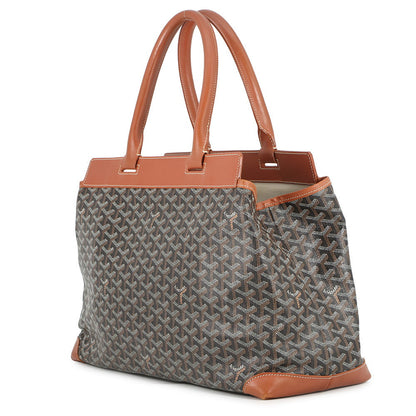 GOYARD Bellecious Black/Tan PVC Leather Size MM