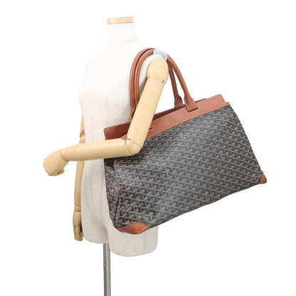 GOYARD Bellecious Black/Tan PVC Leather Size MM