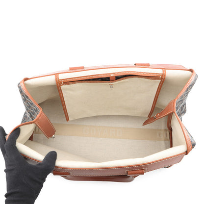GOYARD Bellecious Black/Tan PVC Leather Size MM