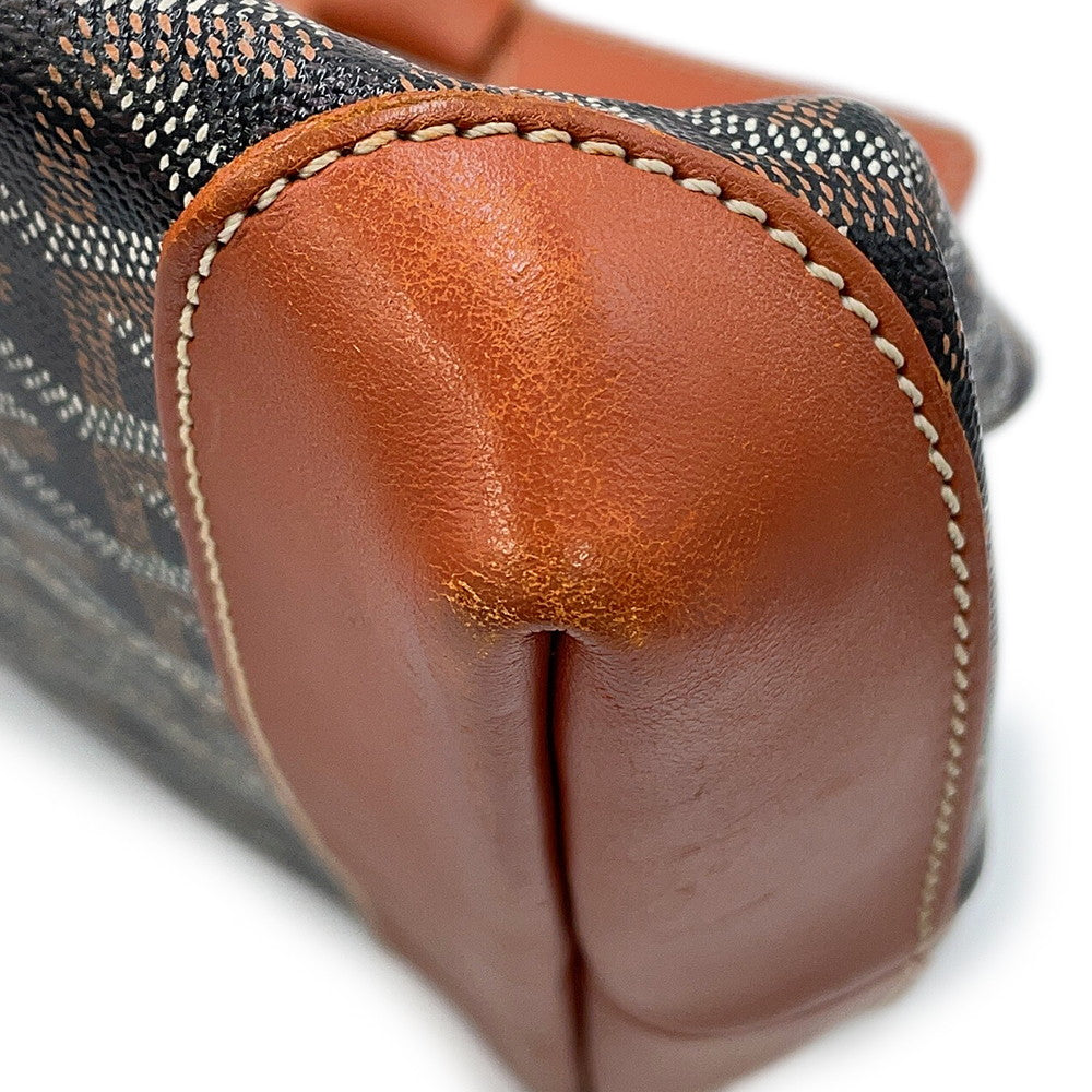 GOYARD Bellecious Black/Tan PVC Leather Size MM