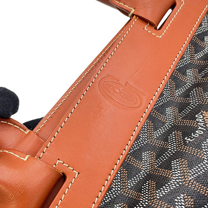 GOYARD Bellecious Black/Tan PVC Leather Size MM