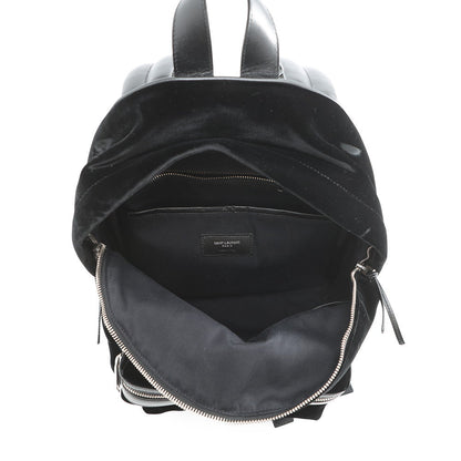 SAINT LAURENT PARIS City Backpack Black462807 Velour Leather