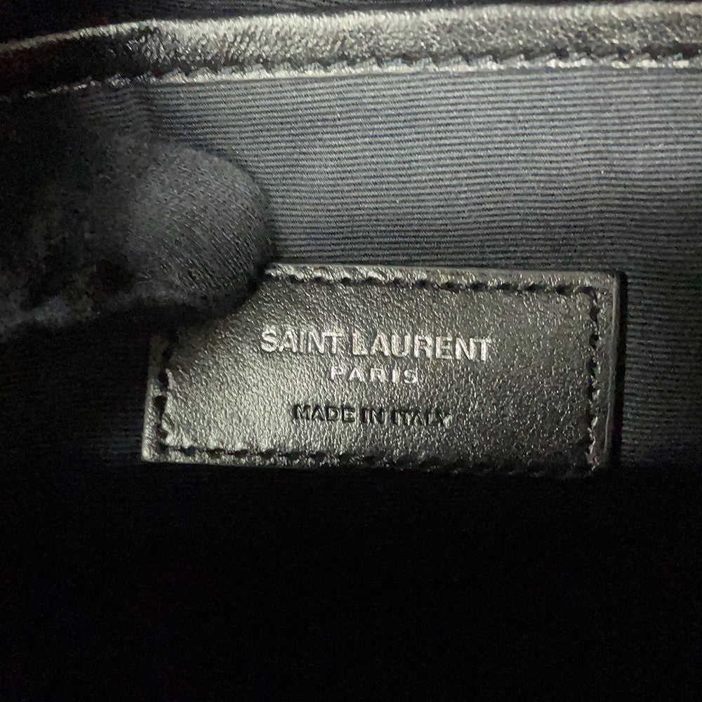 SAINT LAURENT PARIS City Backpack Black462807 Velour Leather