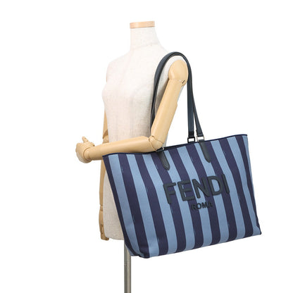 FENDI Go-to-Shopper Tote Navy/Blue7VA610 Canvas Leather