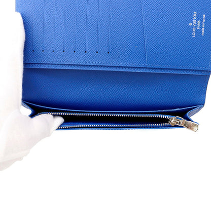 LOUIS VUITTON Portefeuille Brazza Noir/BlueM30791 Taiga Leather/V-Shape