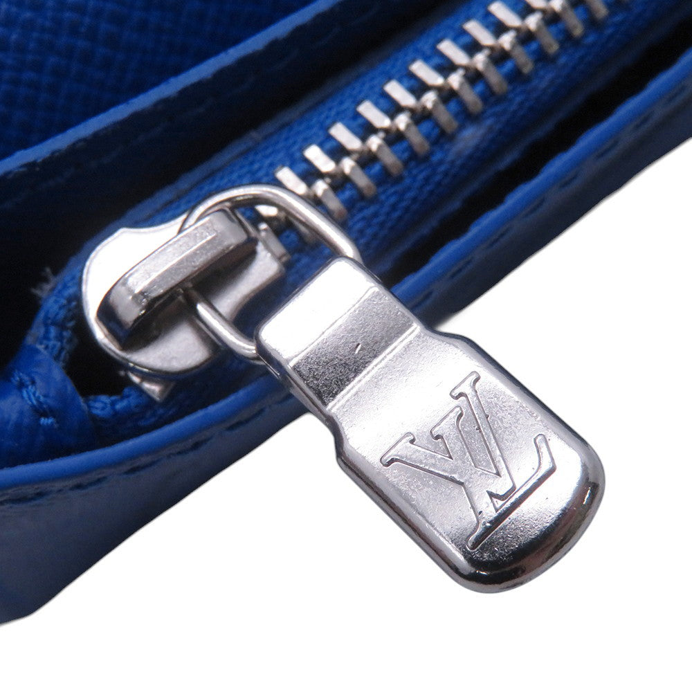 LOUIS VUITTON Portefeuille Brazza Noir/BlueM30791 Taiga Leather/V-Shape