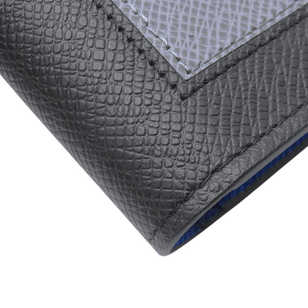 LOUIS VUITTON Portefeuille Brazza Noir/BlueM30791 Taiga Leather/V-Shape