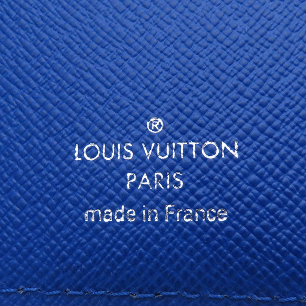 LOUIS VUITTON Portefeuille Brazza Noir/BlueM30791 Taiga Leather/V-Shape