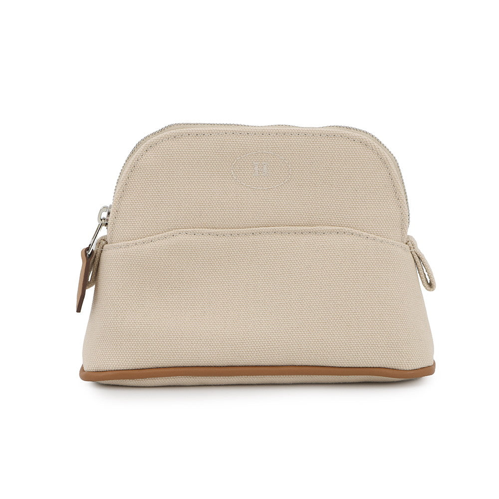 HERMES Bolide Pouch NaturalH103772M 01 Cotton Canvas Size Mini mini