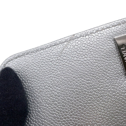 CHANEL Coco Handle 2WAYHandbag SilverAS2215 Caviar Leather Size XXS