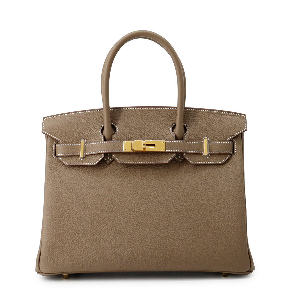 HERMES Birkin Etoupe Togo Leather Size 30