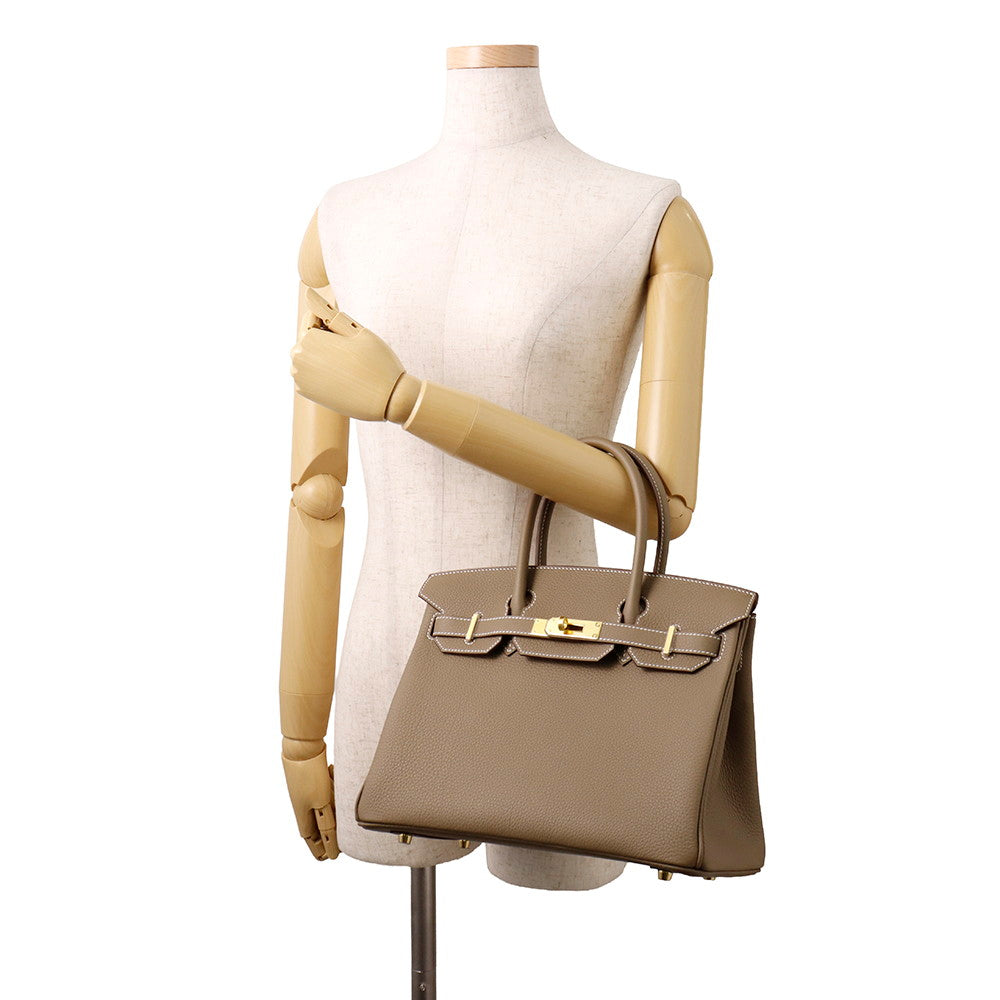 HERMES Birkin Etoupe Togo Leather Size 30