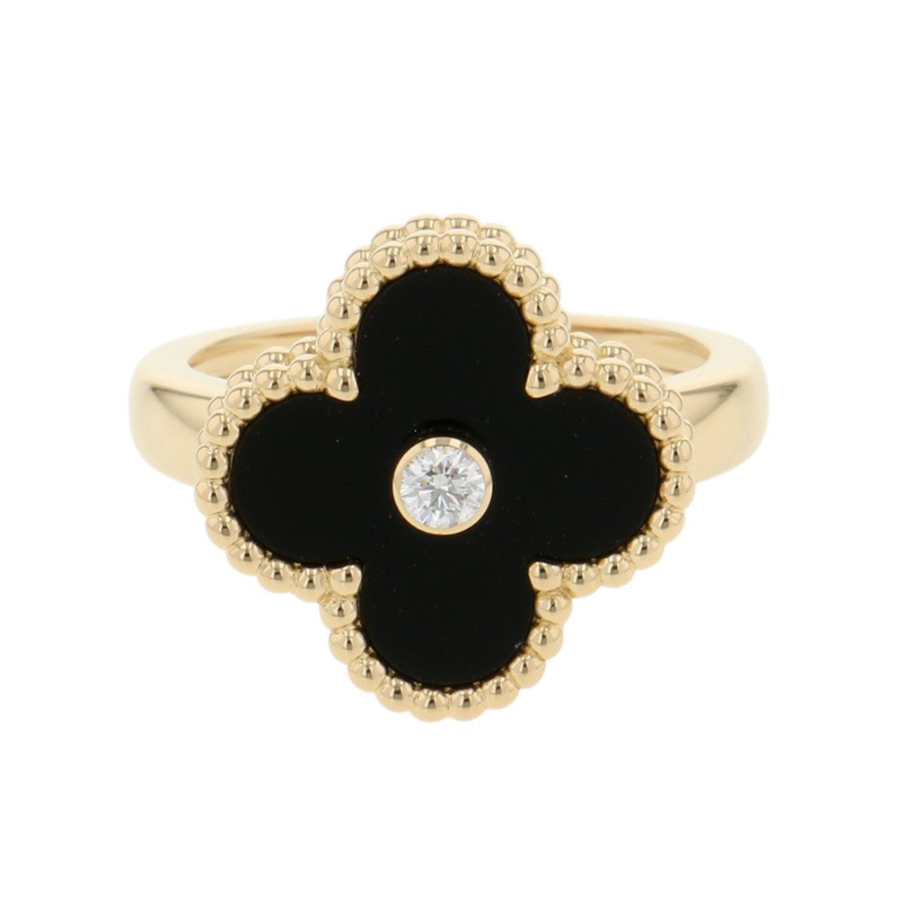 Van Cleef & Arpels Vintage Alhambra Ring Size 49/#9VCARA41051/VCARA41000 18K Yellow Gold