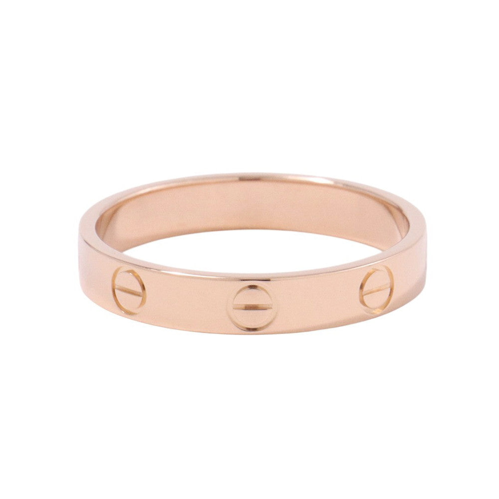 CARTIER Mini Love Ring Size Small/57/#17B4085200 18K Pink Gold