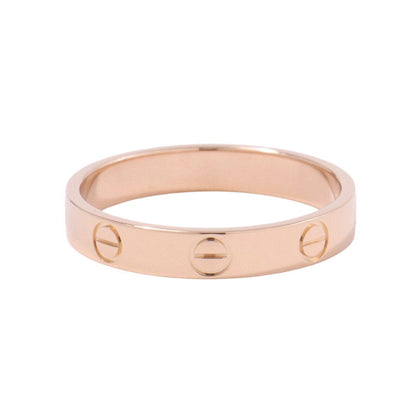 CARTIER Mini Love Ring Size Small/57/#17B4085200 18K Pink Gold