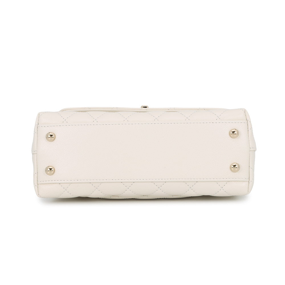 CHANEL Coco handle WhiteA92990 Caviar Leather Size 24