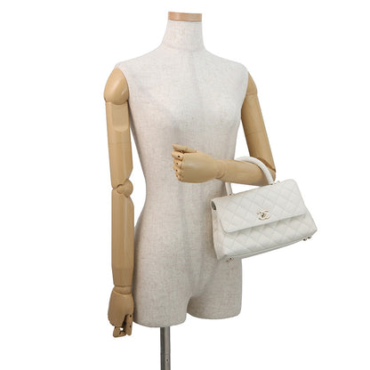 CHANEL Coco handle WhiteA92990 Caviar Leather Size 24