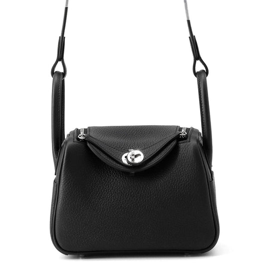 HERMES Lindy Black Taurillon Clemence Size Mini
