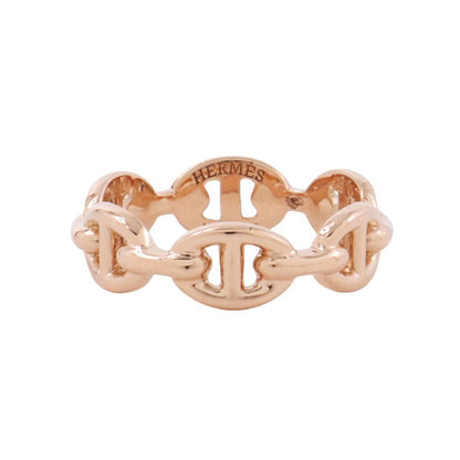 HERMES Chaine d'Ancre Anchene Ring Size PM/52/#12 18K Pink Gold