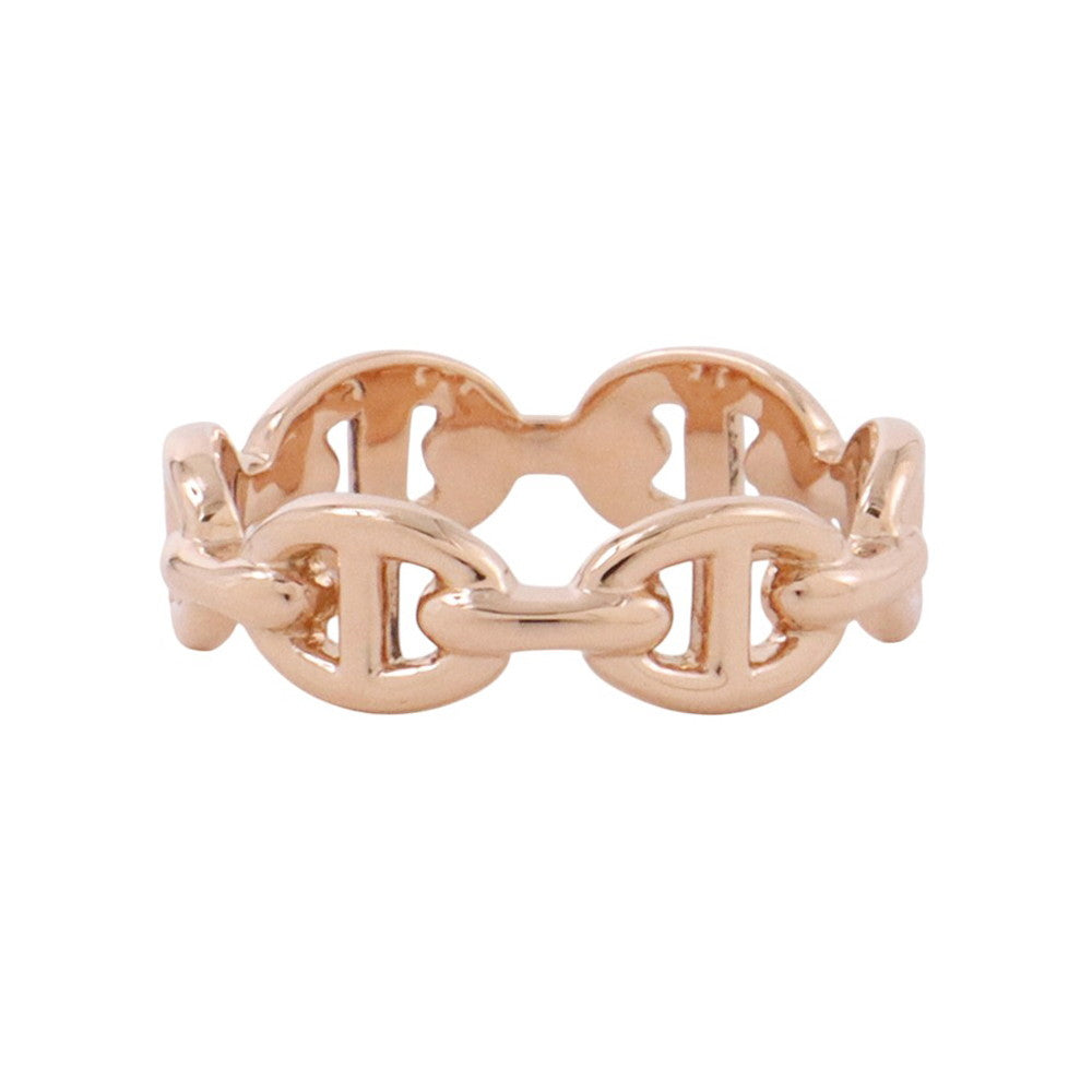 HERMES Chaine d'Ancre Anchene Ring Size PM/52/#12 18K Pink Gold
