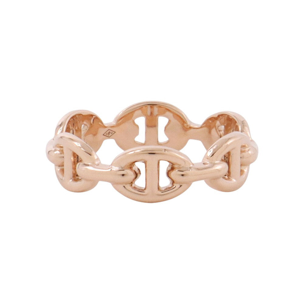 HERMES Chaine d'Ancre Anchene Ring Size PM/52/#12 18K Pink Gold