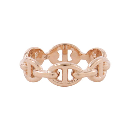 HERMES Chaine d'Ancre Anchene Ring Size PM/52/#12 18K Pink Gold