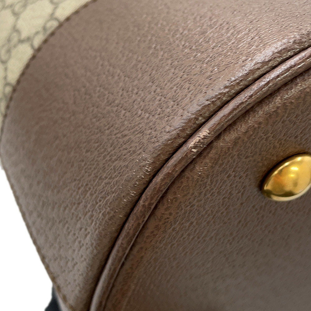 GUCCI Ophidia Savoy Duffle Bag Beige/Brown760227 GG Supreme Leather