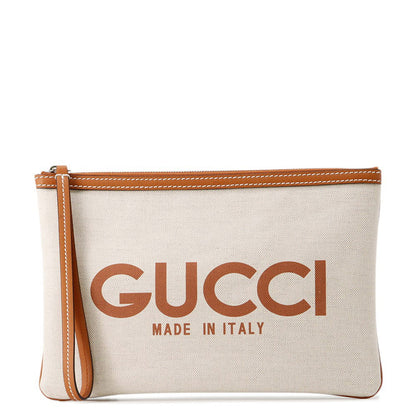 GUCCI Clutch Bag Beige/Brown777165 Canvas Leather