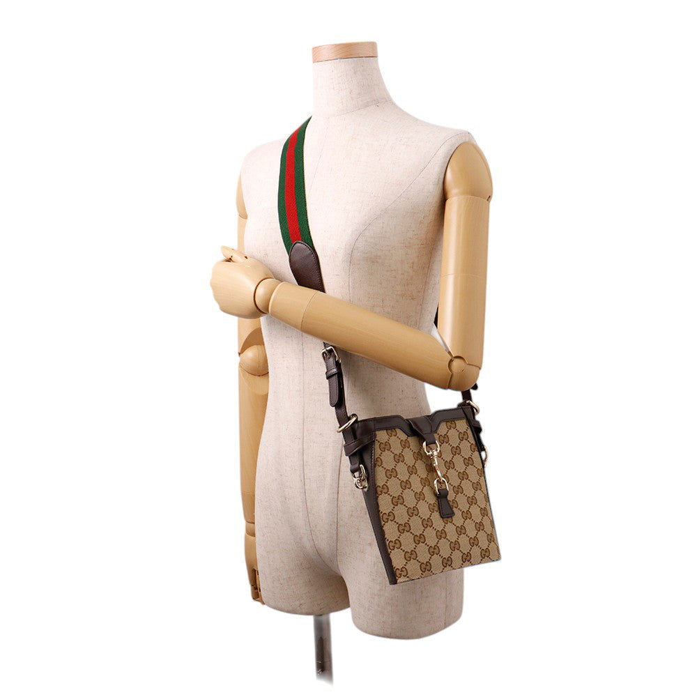 GUCCI Mini bucket bag Beige/Brown782919 GG Canvas Leather