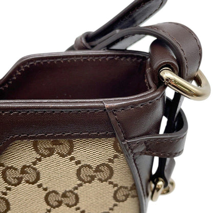 GUCCI Mini bucket bag Beige/Brown782919 GG Canvas Leather