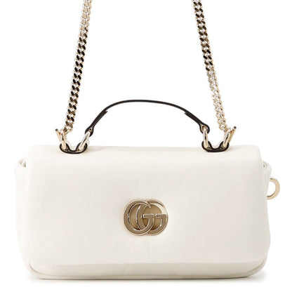 GUCCI GG Milano Mini Top Handle Bag White806017 Leather