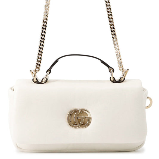 GUCCI GG Milano Mini Top Handle Bag White806017 Leather