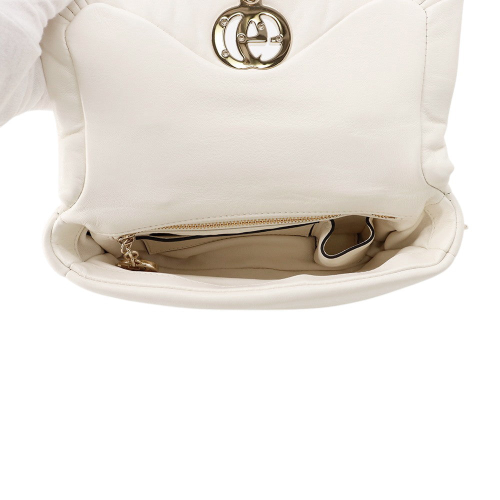 GUCCI GG Milano Mini Top Handle Bag White806017 Leather