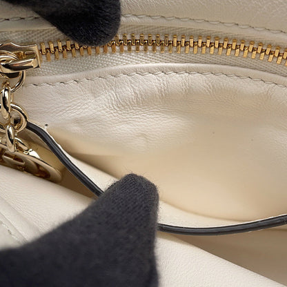 GUCCI GG Milano Mini Top Handle Bag White806017 Leather