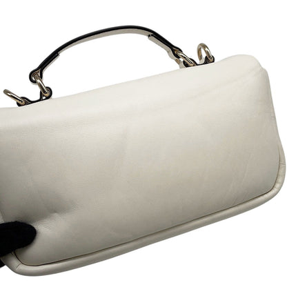 GUCCI GG Milano Mini Top Handle Bag White806017 Leather