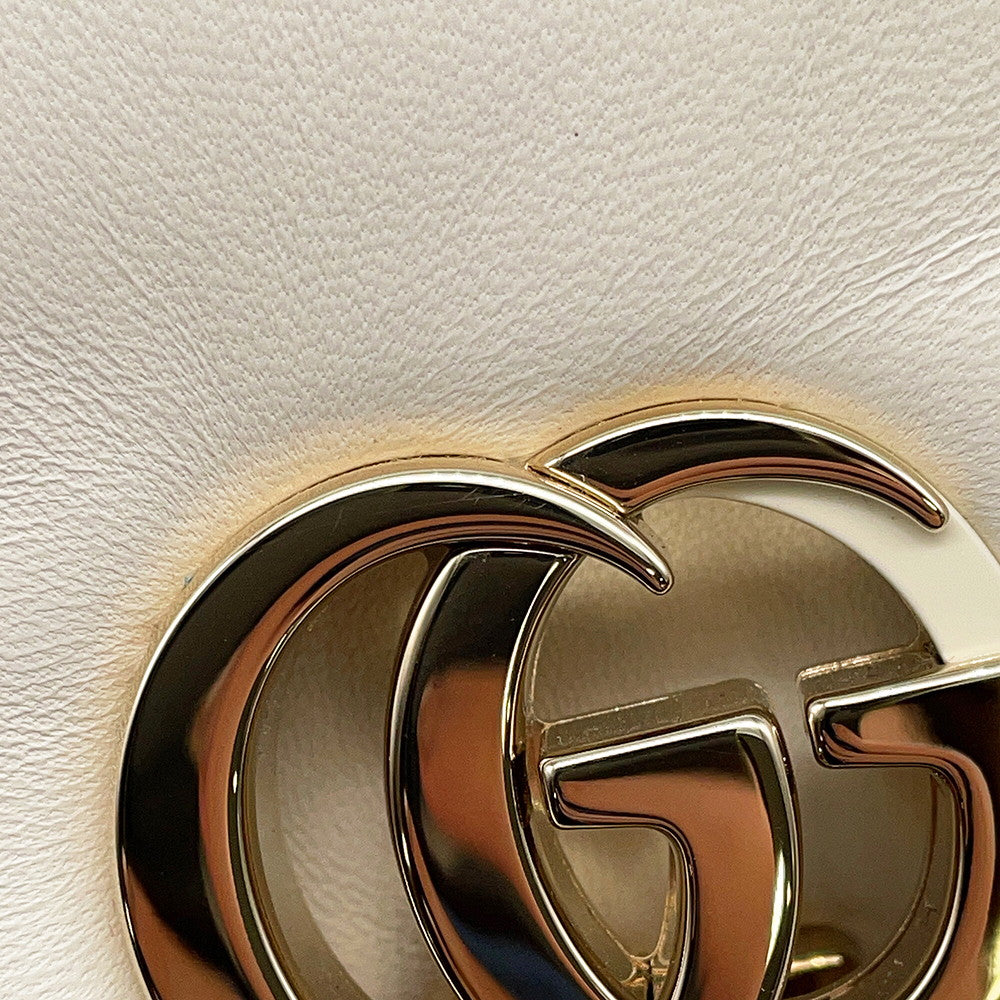 GUCCI GG Milano Mini Top Handle Bag White806017 Leather