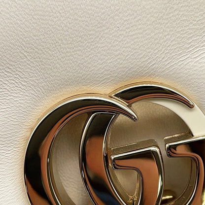 GUCCI GG Milano Mini Top Handle Bag White806017 Leather