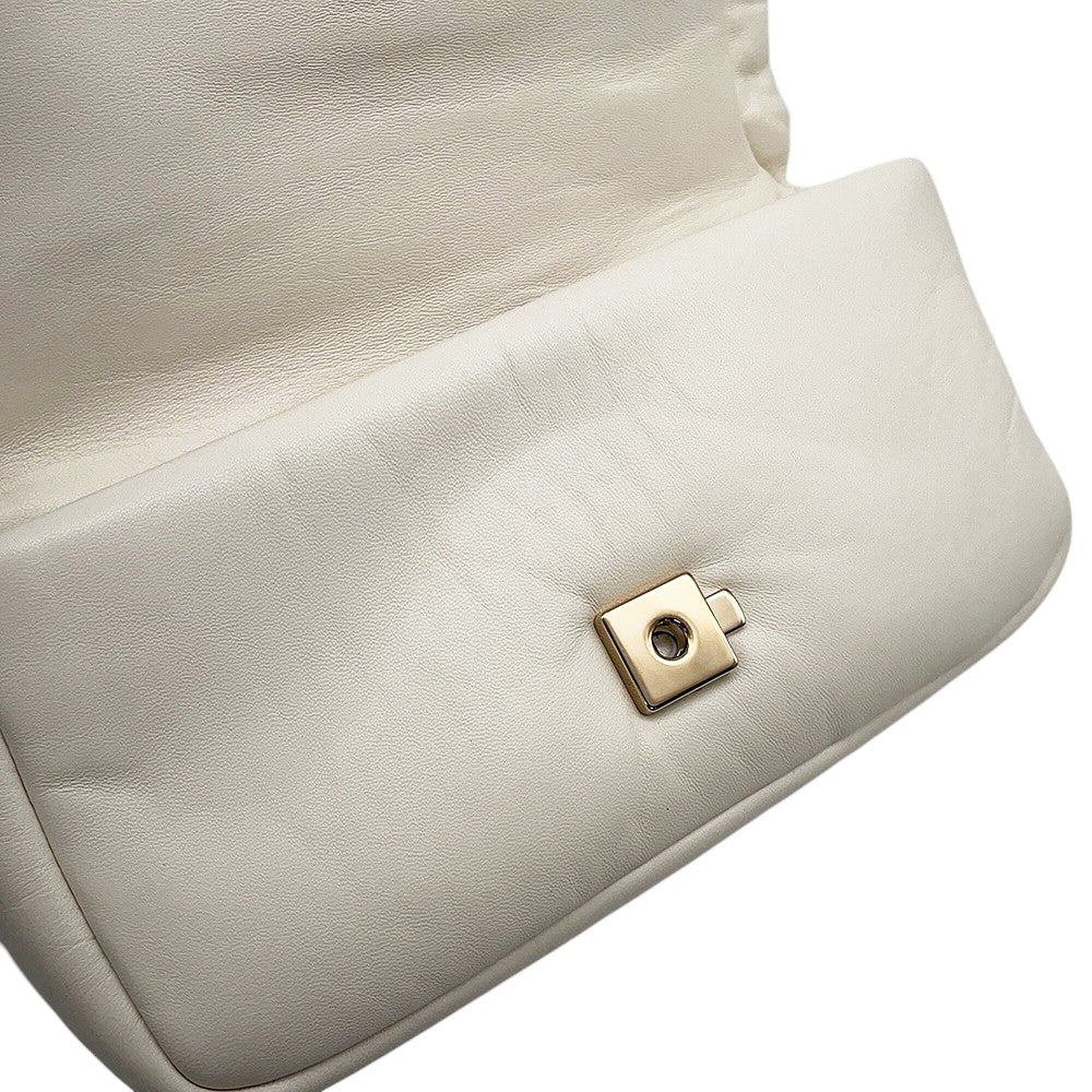GUCCI GG Milano Mini Top Handle Bag White806017 Leather