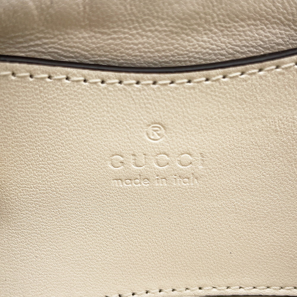 GUCCI GG Milano Mini Top Handle Bag White806017 Leather