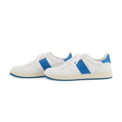 LOUIS VUITTON Rivoli Line Sneakers White/Blue1A5Y0X Leather Size 7