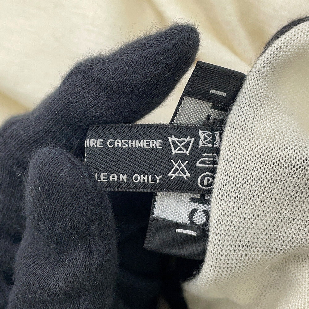 CHANEL CC Logo Stole Ivory/BlackA52032-X01249-C2666 Cashmere70% Silk30%