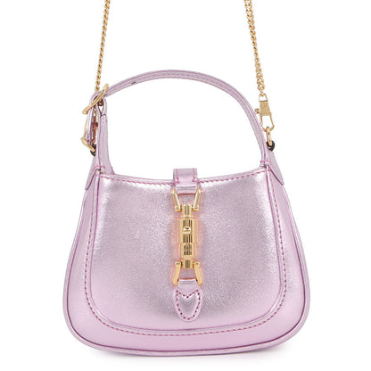 GUCCI Jackie 1961 Nanobag MetalicPink760249 Leather