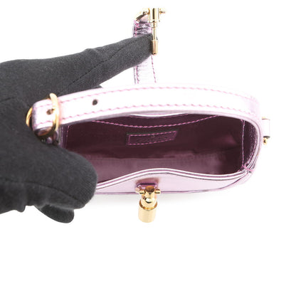 GUCCI Jackie 1961 Nanobag MetalicPink760249 Leather
