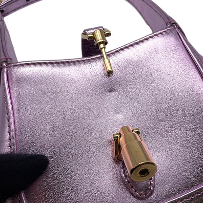 GUCCI Jackie 1961 Nanobag MetalicPink760249 Leather